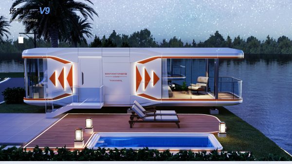 10005 Space Capsule House With Interior Stairs Space Capsule Tiny House Eco-Friendly Prefabricated Houses for Outdoor