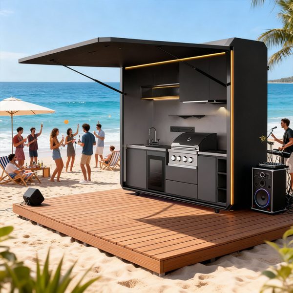15 Hot Selling Outdoor Gas Grill Customized Portablemodular Outdoor Kitchen Cabinet Outdoor Kitchen Bbq Island Cabinets