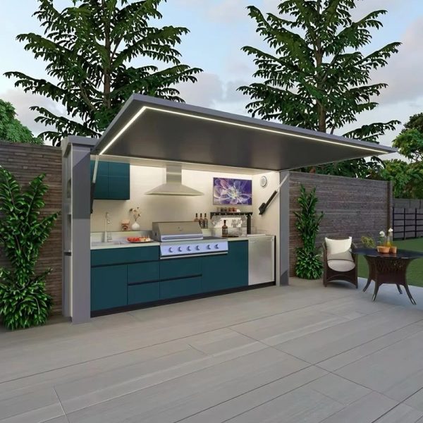 25 Luxury Modern ModularPrefab Aluminum OutdoorKitchen Cabinet Set Portable Outdoor PrefabricatedKitchen