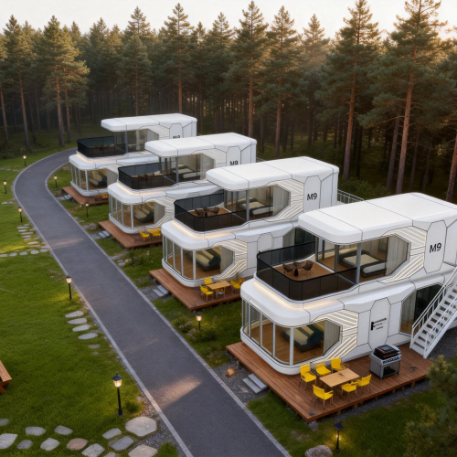 Space Capsule House With Interior Stairs Sleeping Relaxation Eco-Friendly Space Capsule for Guesthouse