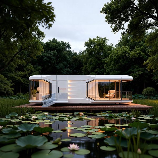 E7(2) High Quality Prefabricated Cabin Sleeping Pod Space Capsule House Mobile Villa Space Capsule Tiny House