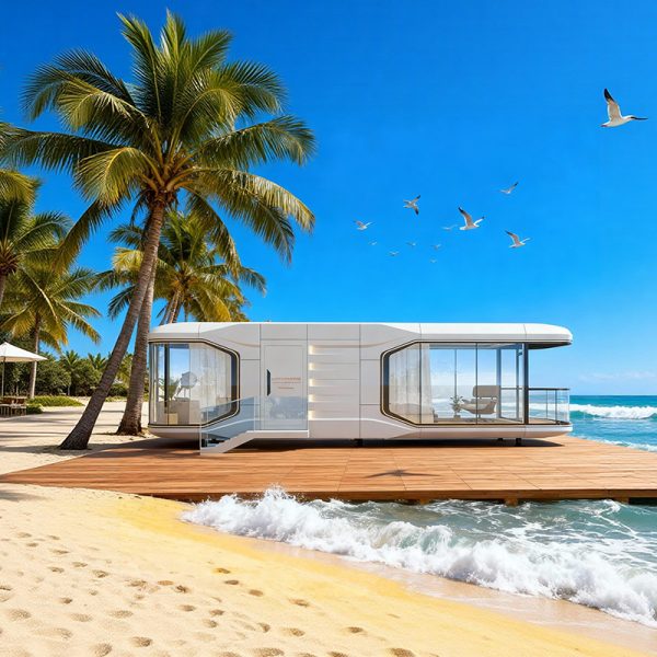 E7(4) High Quality Prefabricated Cabin Sleeping Pod Space Capsule House Mobile Villa Space Capsule Tiny House