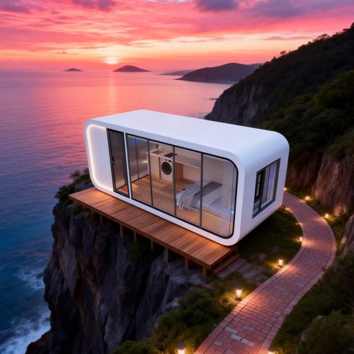 T5(9) Factory Supplier Luxury Mobile Mini Capsule Apple Cabin House Prefab House Customized