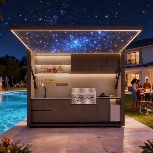Hot Selling Outdoor Gas Grill BBQ Customized Portablemodular Outdoor Kitchen Cabinet Outdoor Island Bbq Grills Island Cabinets